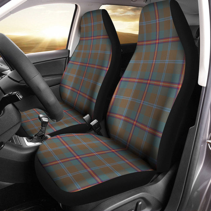 Young Weathered Clan Badge Tartan Car Seat Covers