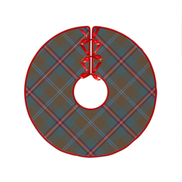 Young Weathered Clan Badge Tartan Christmas Tree Skirt