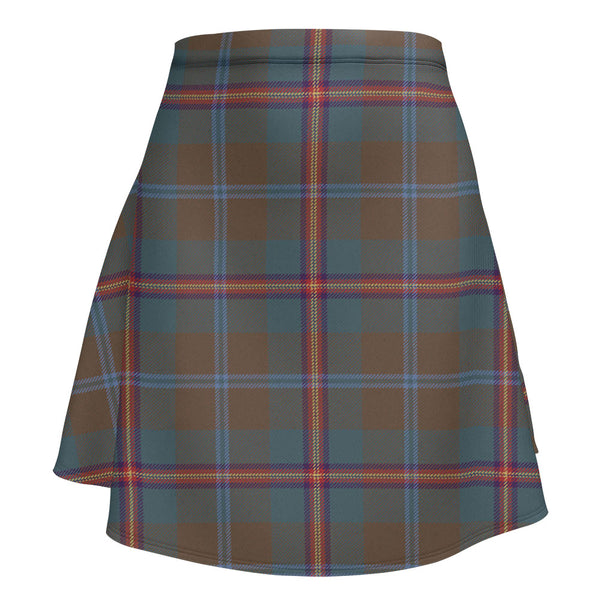 Young Weathered Clan Badge Tartan Flared Skirt