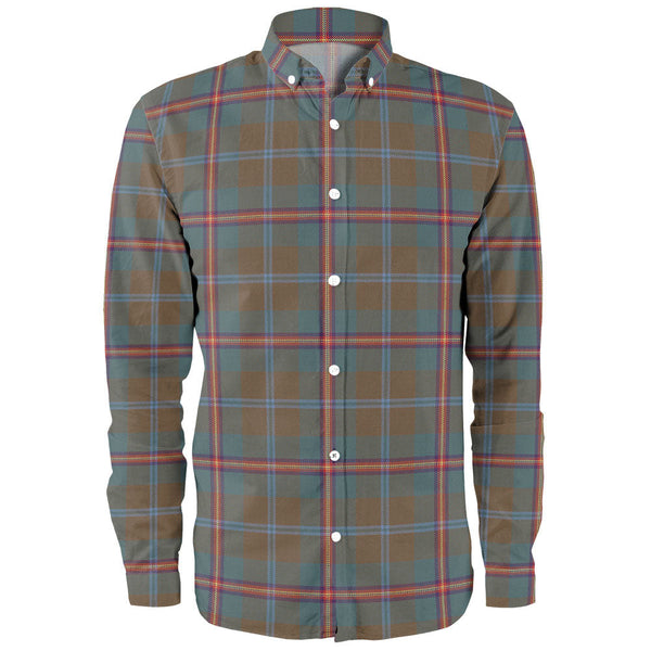 Young Weathered Clan Badge Tartan Long Sleeve Shirt