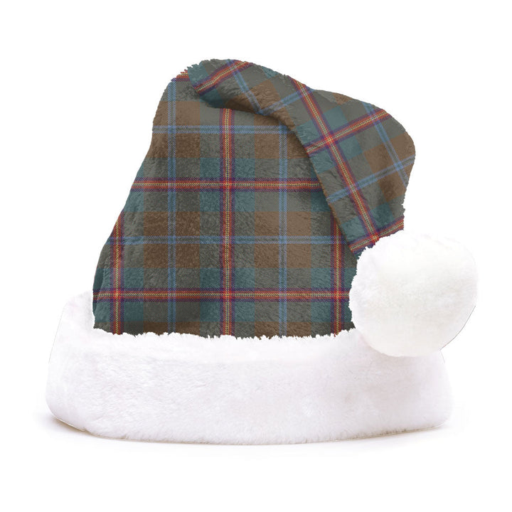 Young Weathered Clan Badge Tartan Plush Christmas Hat