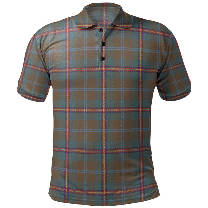 Young Weathered Clan Badge Tartan Polo Shirt