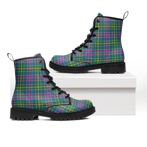 Yule Ancient Clan Badge Tartan Leather Boots
