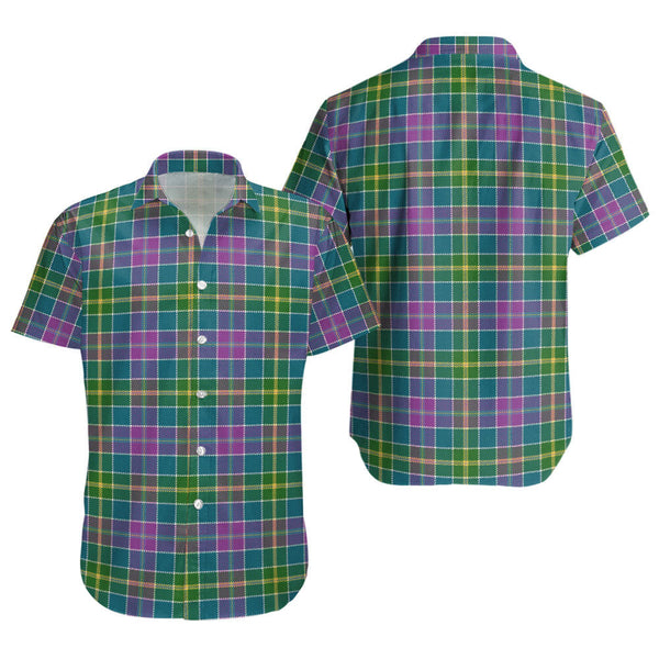 Yule Ancient Clan Badge Tartan Short Sleeve Shirt