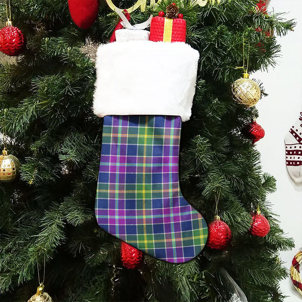 Yule Modern Clan Badge Tartan Christmas Stocking