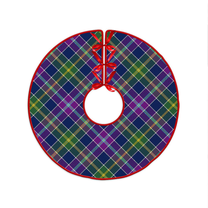 Yule Modern Clan Badge Tartan Christmas Tree Skirt