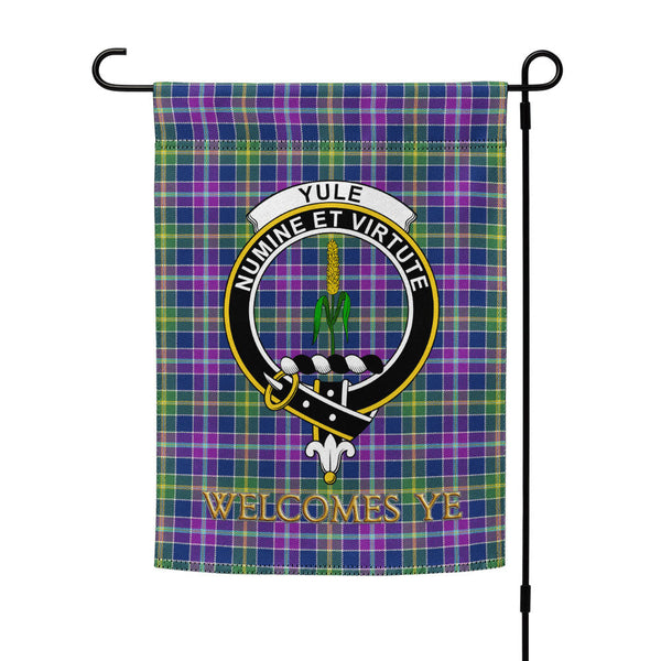 Yule Modern Clan Badge Tartan Garden Flag