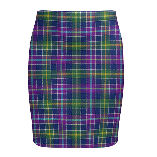 Yule Modern Tartan Fitted Skirt