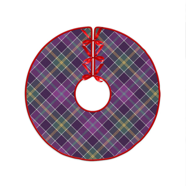 Yule Weathered Clan Badge Tartan Christmas Tree Skirt