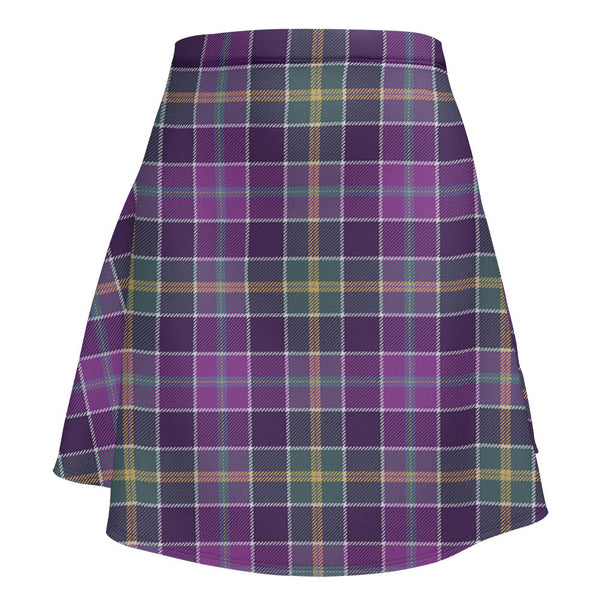 Yule Weathered Clan Badge Tartan Flared Skirt