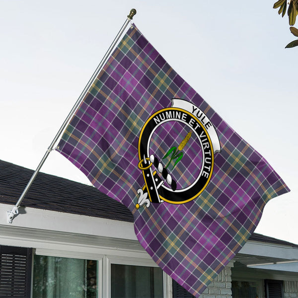 Yule Weathered Clan Badge Tartan House Flag