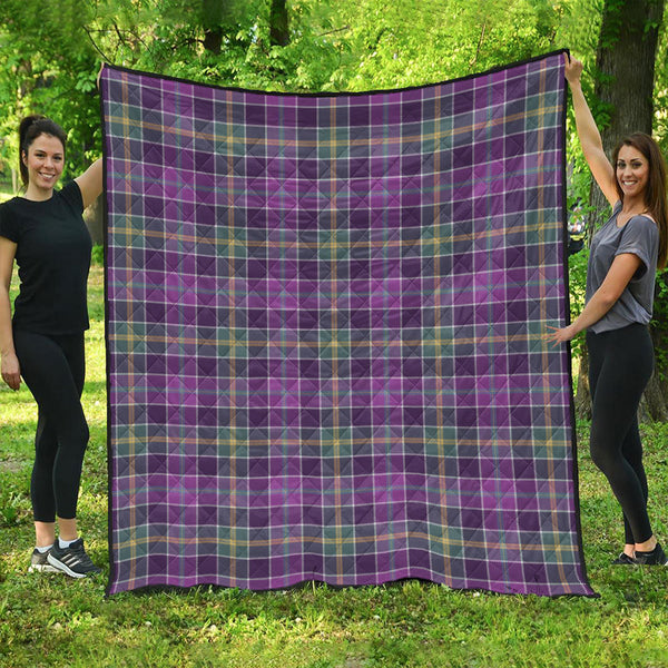 Yule Weathered Clan Badge Tartan Premium Quilt