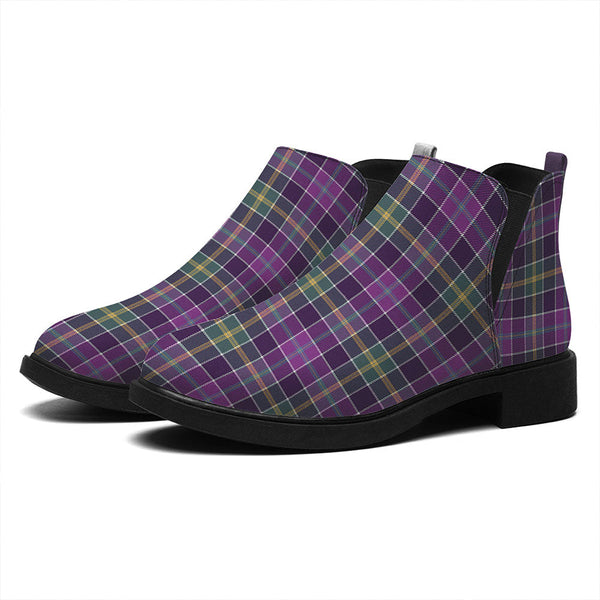 Yule Weathered Tartan Flat Ankle Boots