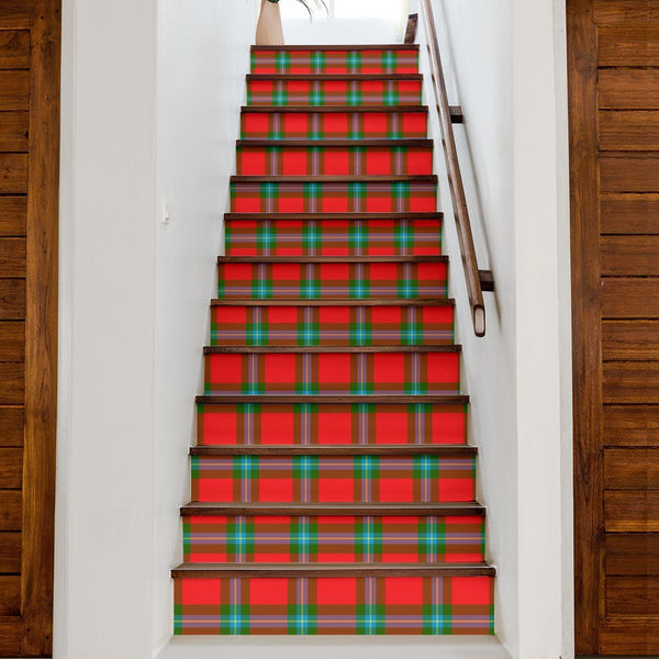 MacLaine of Loch Buie Tartan Stair Stickers (Set of 13)