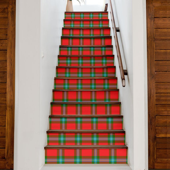 MacLaine of Loch Buie Tartan Stair Stickers (Set of 13)