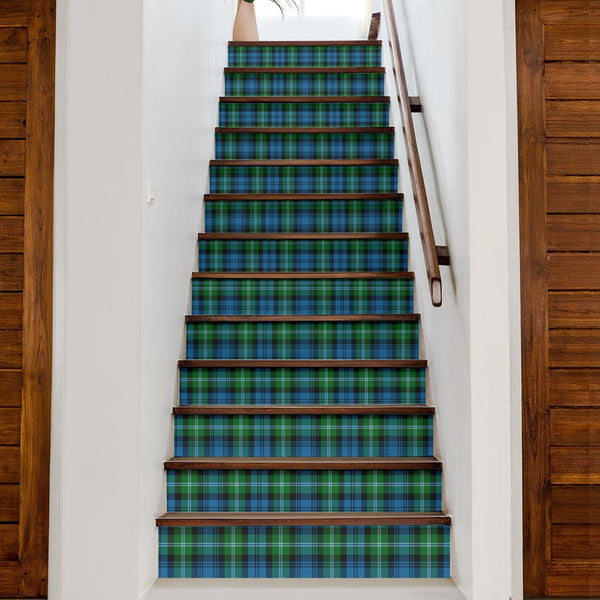 Lyon Clan Tartan Stair Stickers (Set of 13)