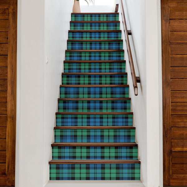 Campbell (of Cawdor) Tartan Stair Stickers (Set of 13)