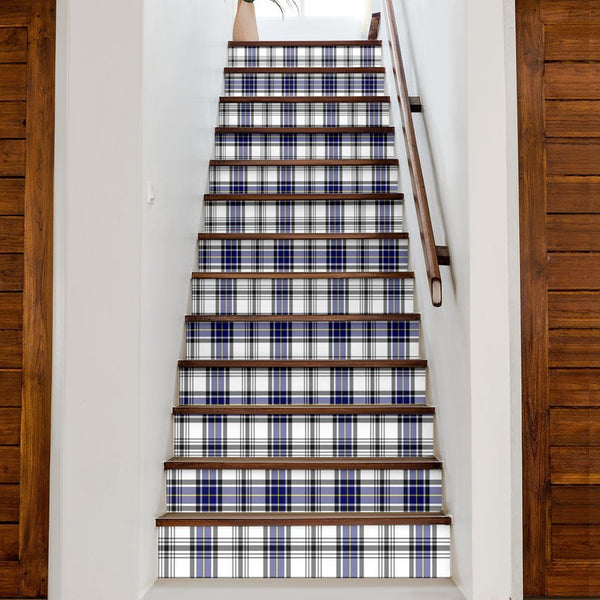 Hannay Tartan Stair Stickers (Set of 13)