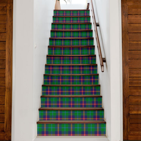 Young Modern Tartan Stair Stickers (Set of 13)