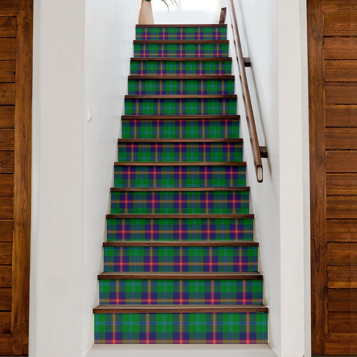 Young Modern Tartan Stair Stickers (Set of 13)