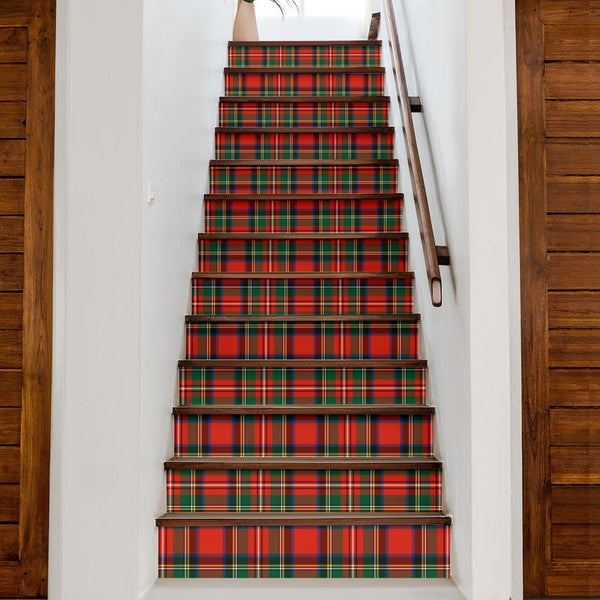 Stewart Tartan Stair Stickers (Set of 13)