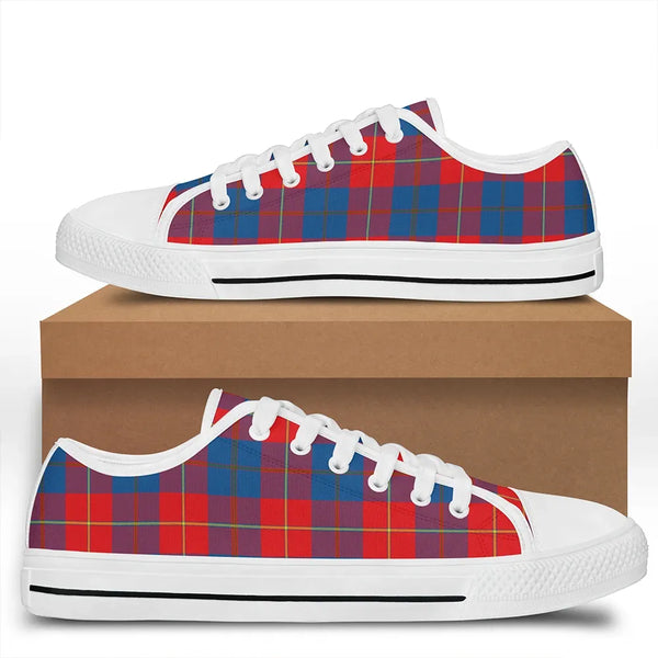 Galloway Red Tartan Classic Low Top Shoes