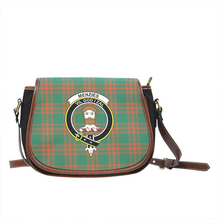 Menzies Green Ancient Tartan Classic Saddle Bag