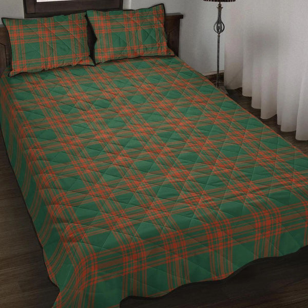 Menzies Green Ancient Tartan Classic Quilt Bed Set