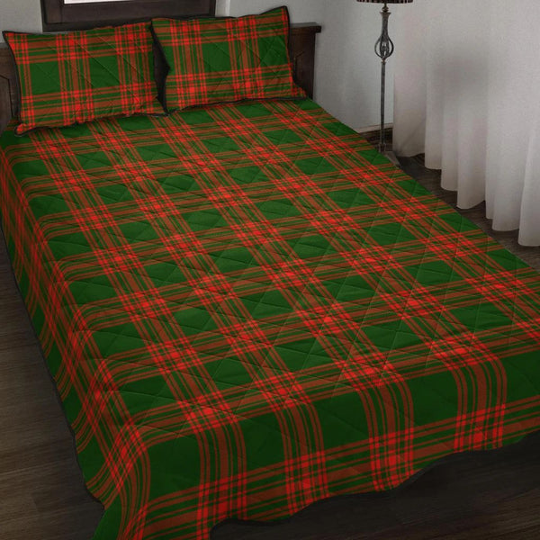Menzies Green Modern Tartan Classic Quilt Bed Set