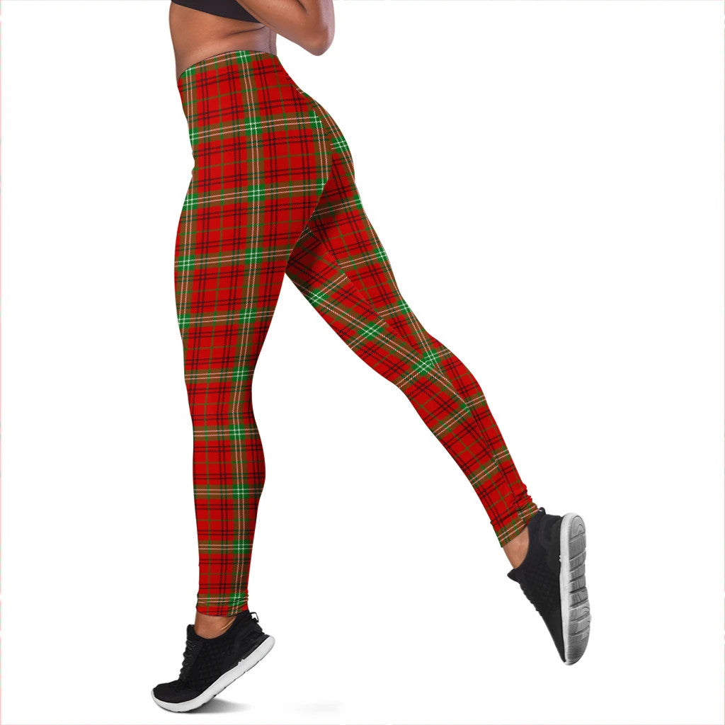 Morrison Red Modern Tartan Classic Leggings celticprime