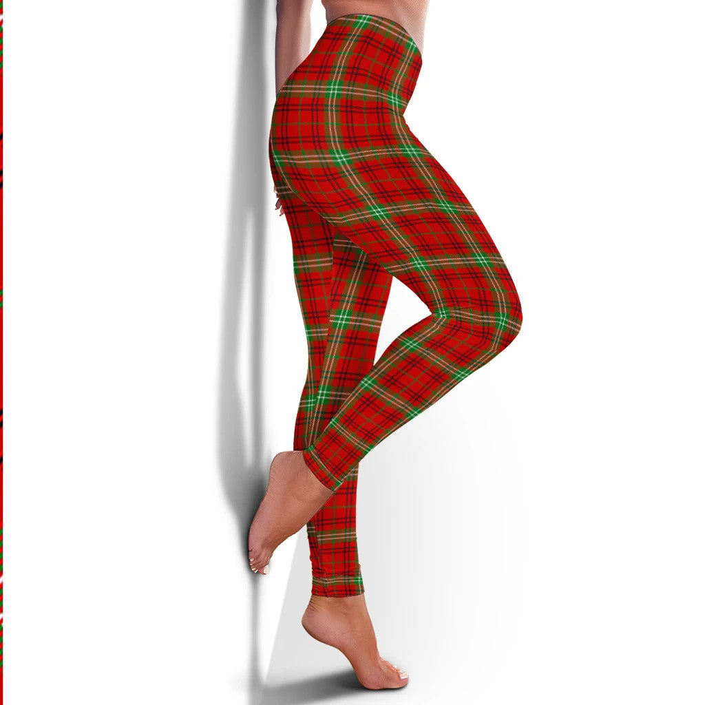 Morrison Red Modern Tartan Classic Leggings celticprime