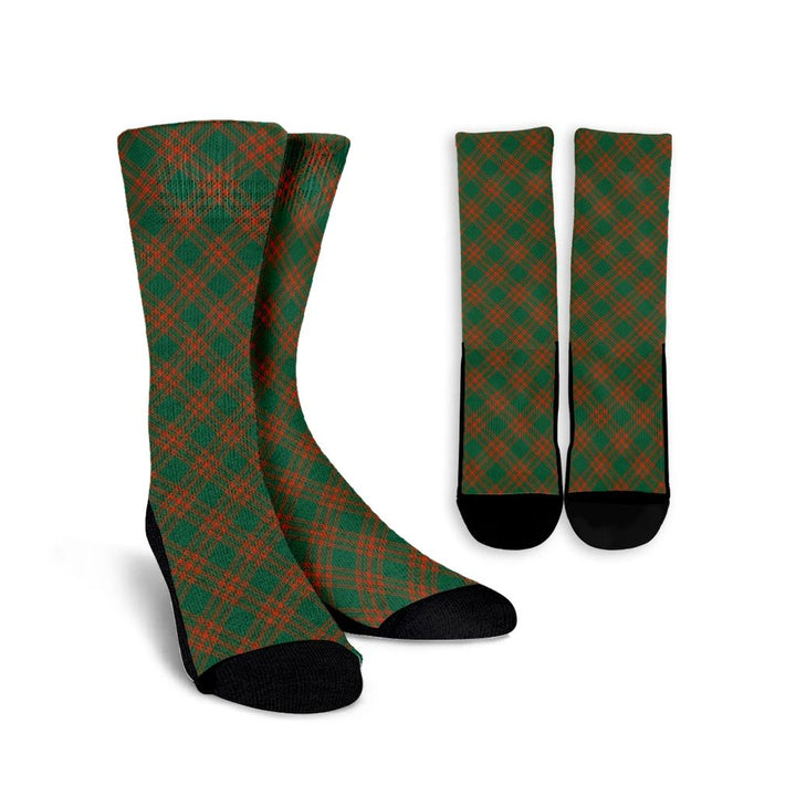 Menzies Green Ancient Tartan Classic Crew Socks