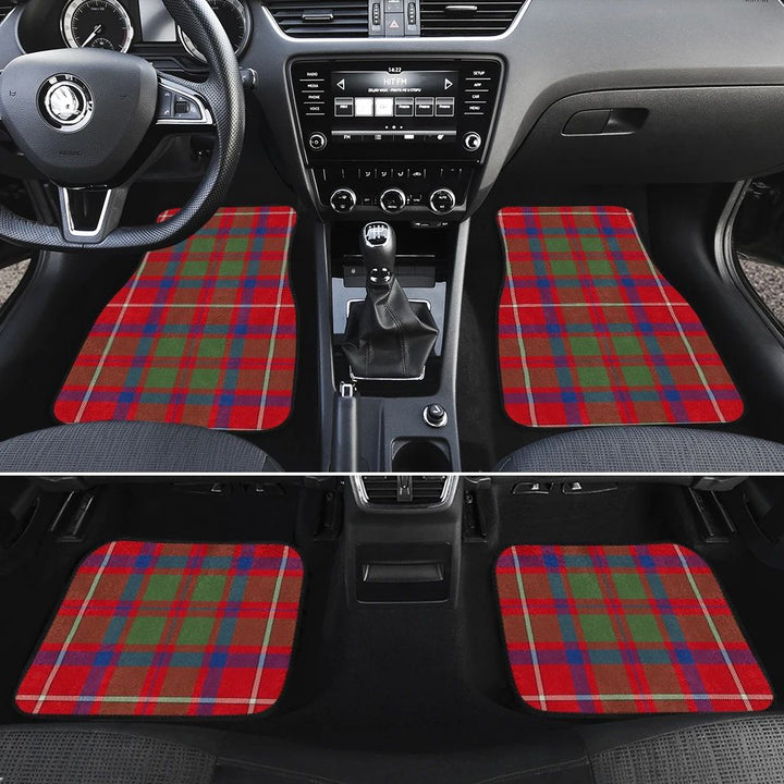 Shaw Red Modern Tartan Classic Car Floor Mats