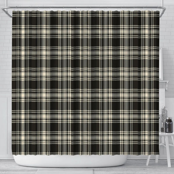 Menzies Black & White Ancient Tartan Classic Shower Curtain