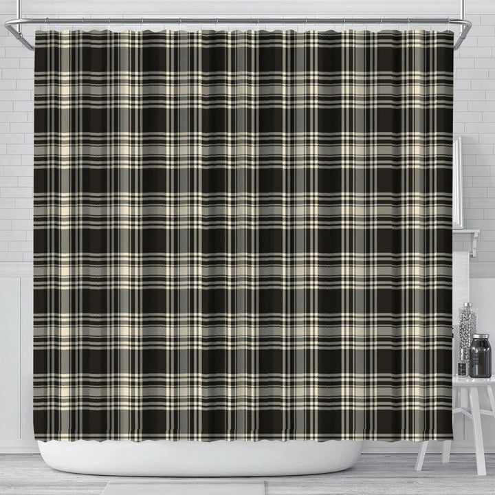 Menzies Black & White Ancient Tartan Classic Shower Curtain