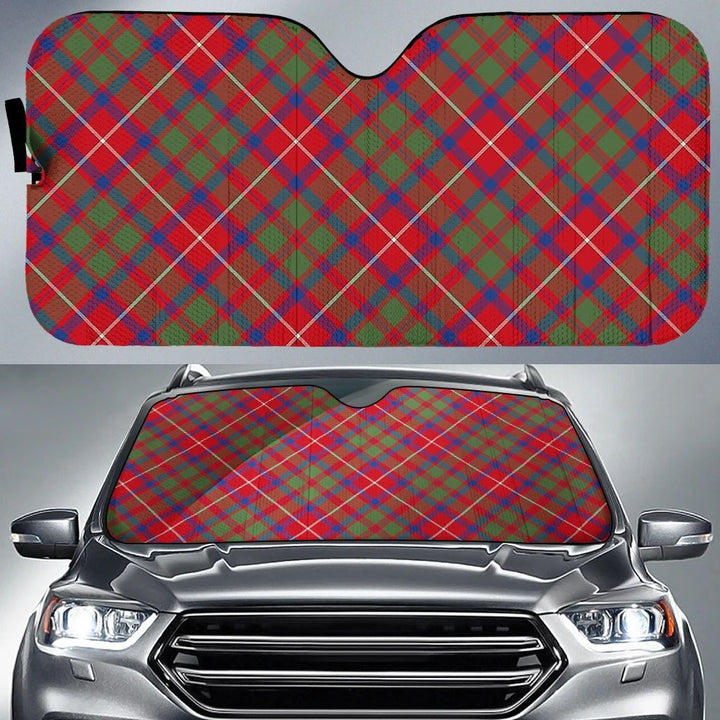 Shaw Red Modern Tartan Classic Auto Sun Shade