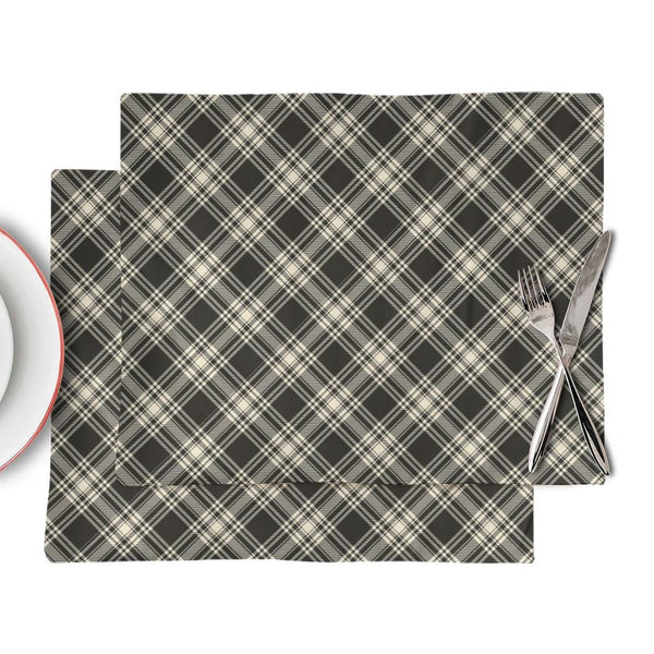 Menzies Black & White Ancient Tartan Classic Placemat