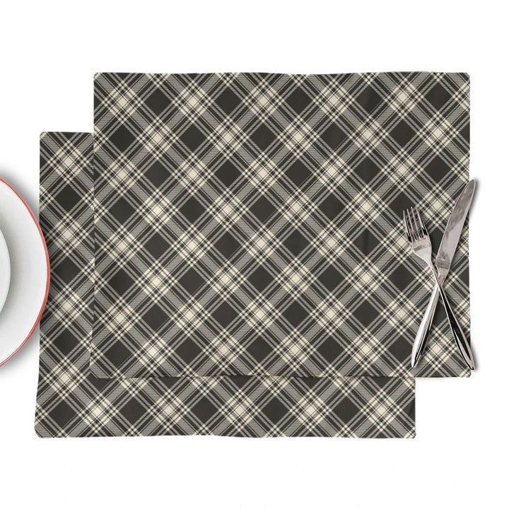 Menzies Black & White Ancient Tartan Classic Placemat
