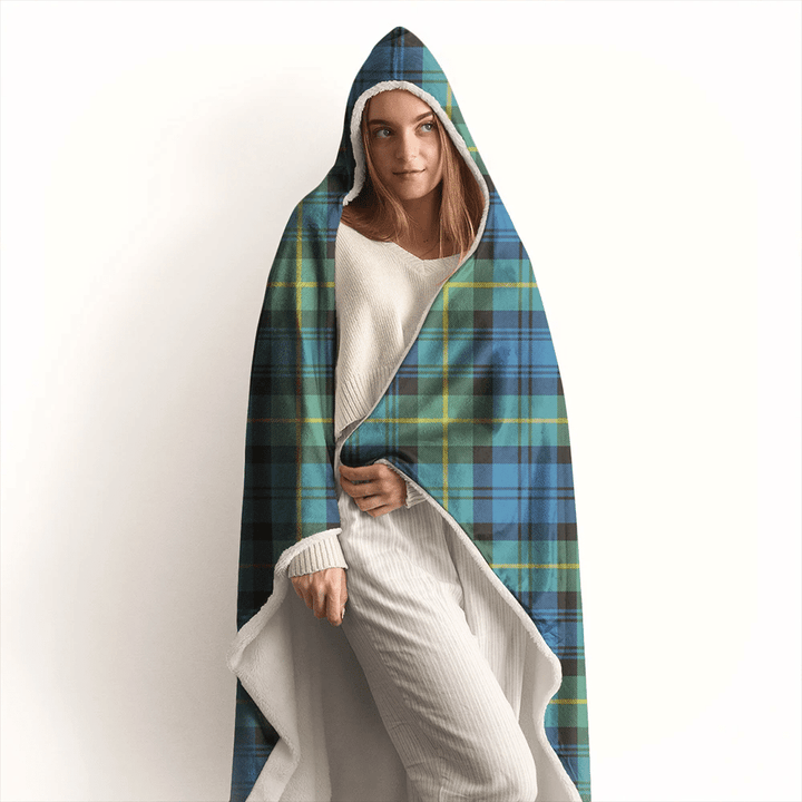 Gordon Ancient Tartan Classic Hooded Blanket