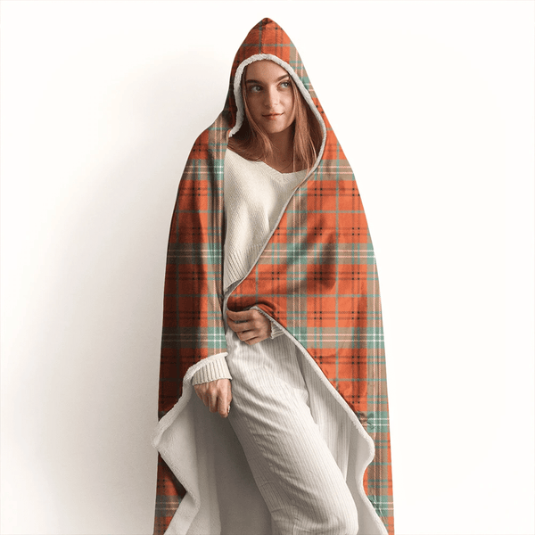 Morrison Red Ancient Tartan Classic Hooded Blanket