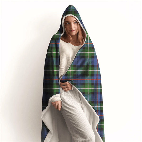 MacKenzie Modern Tartan Classic Hooded Blanket