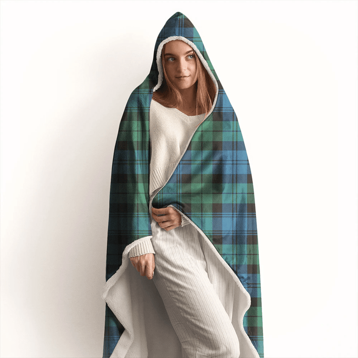 Blackwatch Ancient Tartan Classic Hooded Blanket