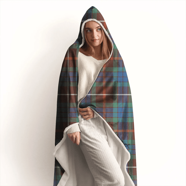 Fraser Hunting Ancient Tartan Classic Hooded Blanket