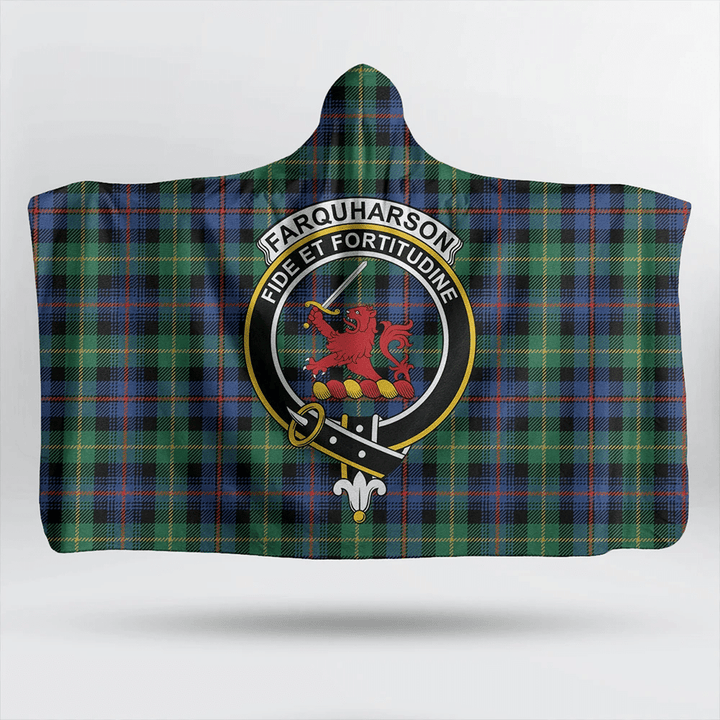 Farquharson Ancient Tartan Classic Crest Hooded Blanket