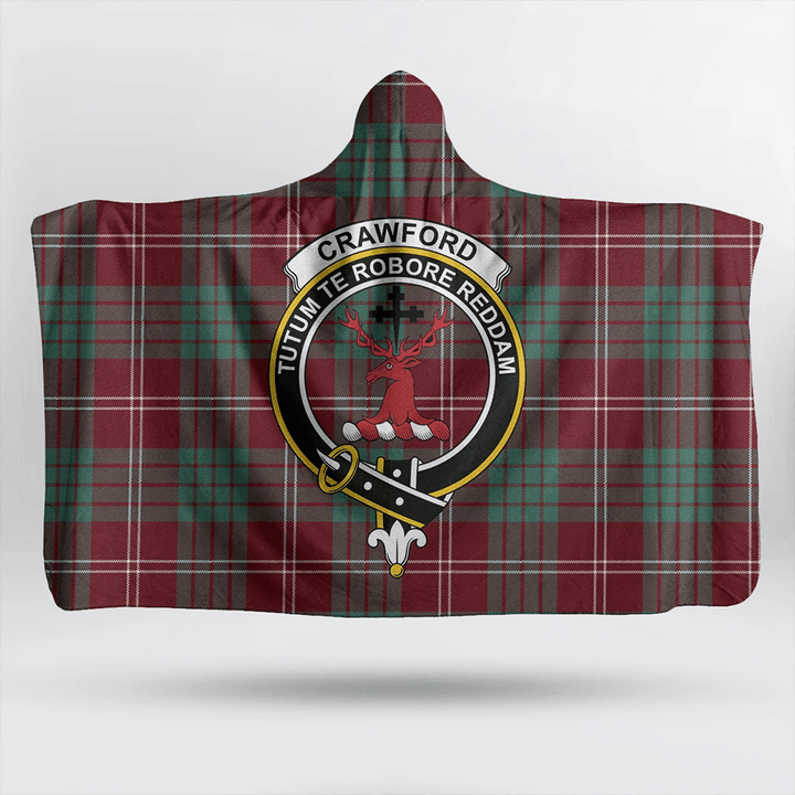 Crawford Modern Tartan Classic Crest Hooded Blanket