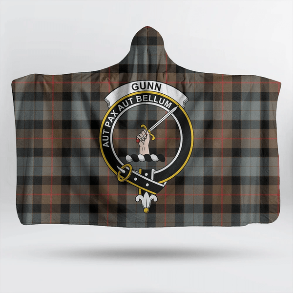 Gunn Weathered Tartan Classic Crest Hooded Blanket