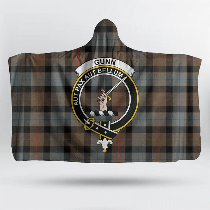 Gunn Weathered Tartan Classic Crest Hooded Blanket