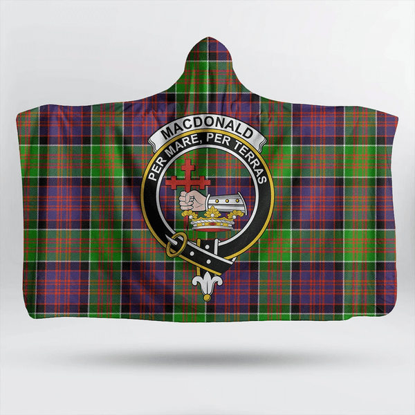MacDonald of Clanranald Tartan Classic Crest Hooded Blanket