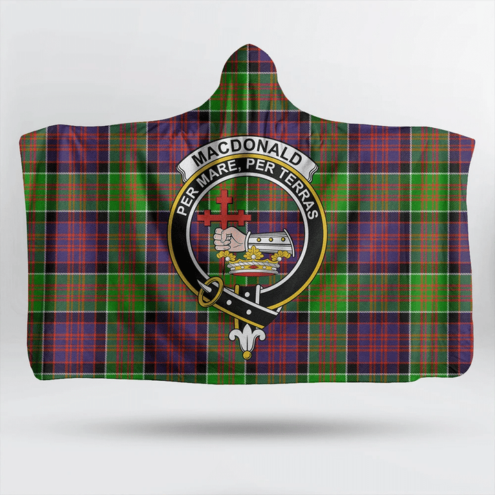 MacDonald of Clanranald Tartan Classic Crest Hooded Blanket