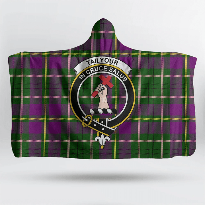 Murray of Atholl Ancient Tartan Classic Crest Hooded Blanket